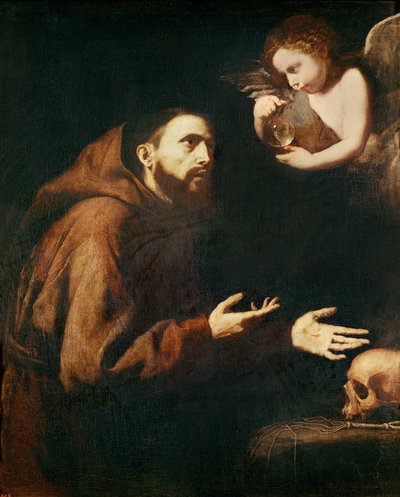 Visioen van St. Franciscus van Assisi door Jusepe de Ribera